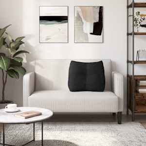 Polštář na záda Černá 60 x 24 x 50 cm textil - obrázek 4
