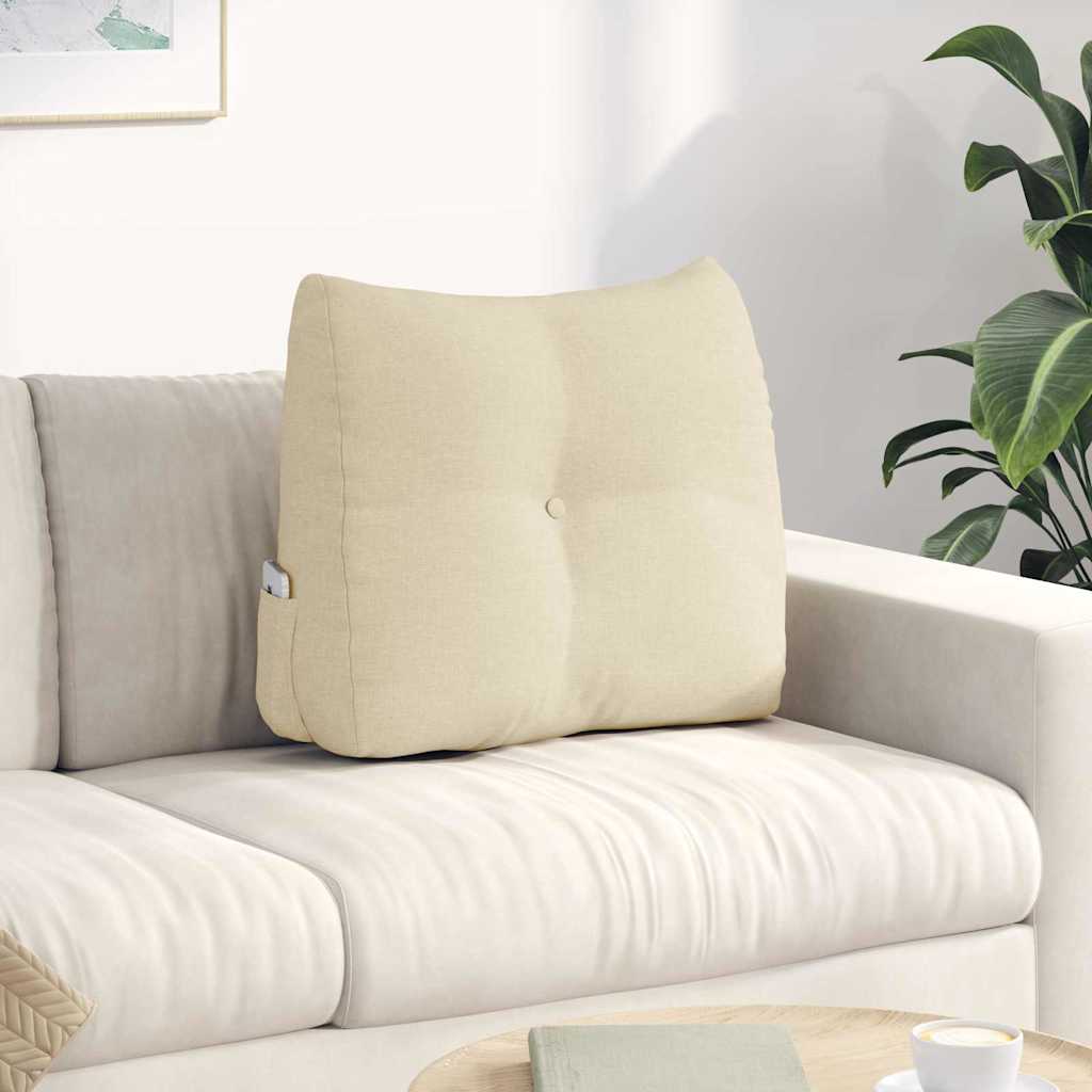 Casă & grădină - Perna pentru spate Crem 60 x 24 x 50 cm țesătură