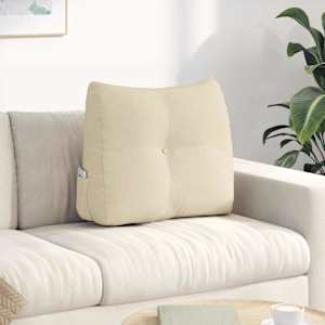 Polštář na záda Krémová 60 x 24 x 50 cm textil - obrázek 1