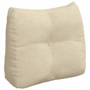 Polštář na záda Krémová 60 x 24 x 50 cm textil - obrázek 2