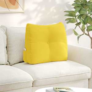 Polštář na záda Světlá žlutá 60 x 24 x 50 cm textil - obrázek 1
