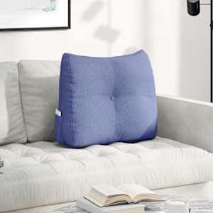 Polštář na záda Modrá džínovina 60 x 24 x 50 cm textil - obrázek 1