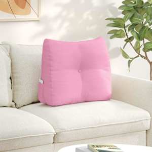 Polštář na záda Růžová 60 x 24 x 50 cm textil - obrázek 1
