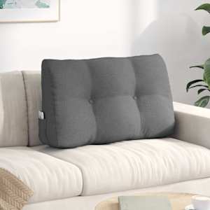 Poglavni vzglavnik Temno siva 80 x 24 x 50 cm blago