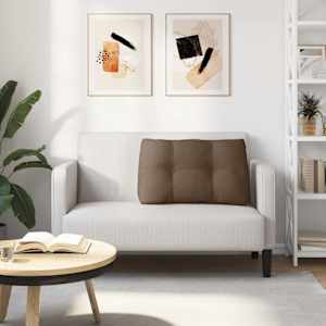 Polštář na záda Hnědá 80 x 24 x 50 cm textil - obrázek 4