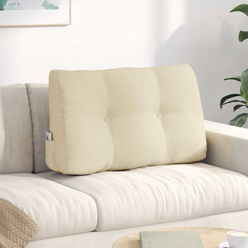 Casă & grădină - Perna pentru spate Crem 80 x 24 x 50 cm țesătură