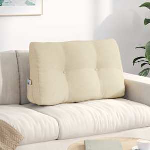 Polštář na záda Krémová 80 x 24 x 50 cm textil - obrázek 1