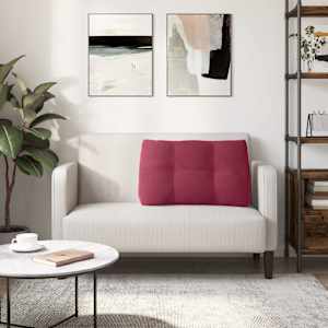 Polštář na záda Víno Červené 80 x 24 x 50 cm samet - obrázek 4