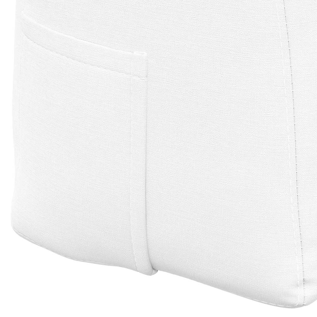 Perna pentru spate Alb 100 x 24 x 50 cm țesătură [8]