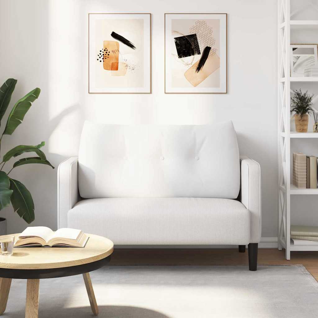 Perna pentru spate Alb 100 x 24 x 50 cm țesătură [3]