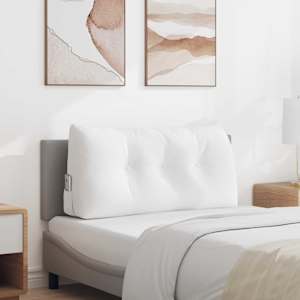 Poglavni vzglavnik Bela 100 x 24 x 50 cm blago