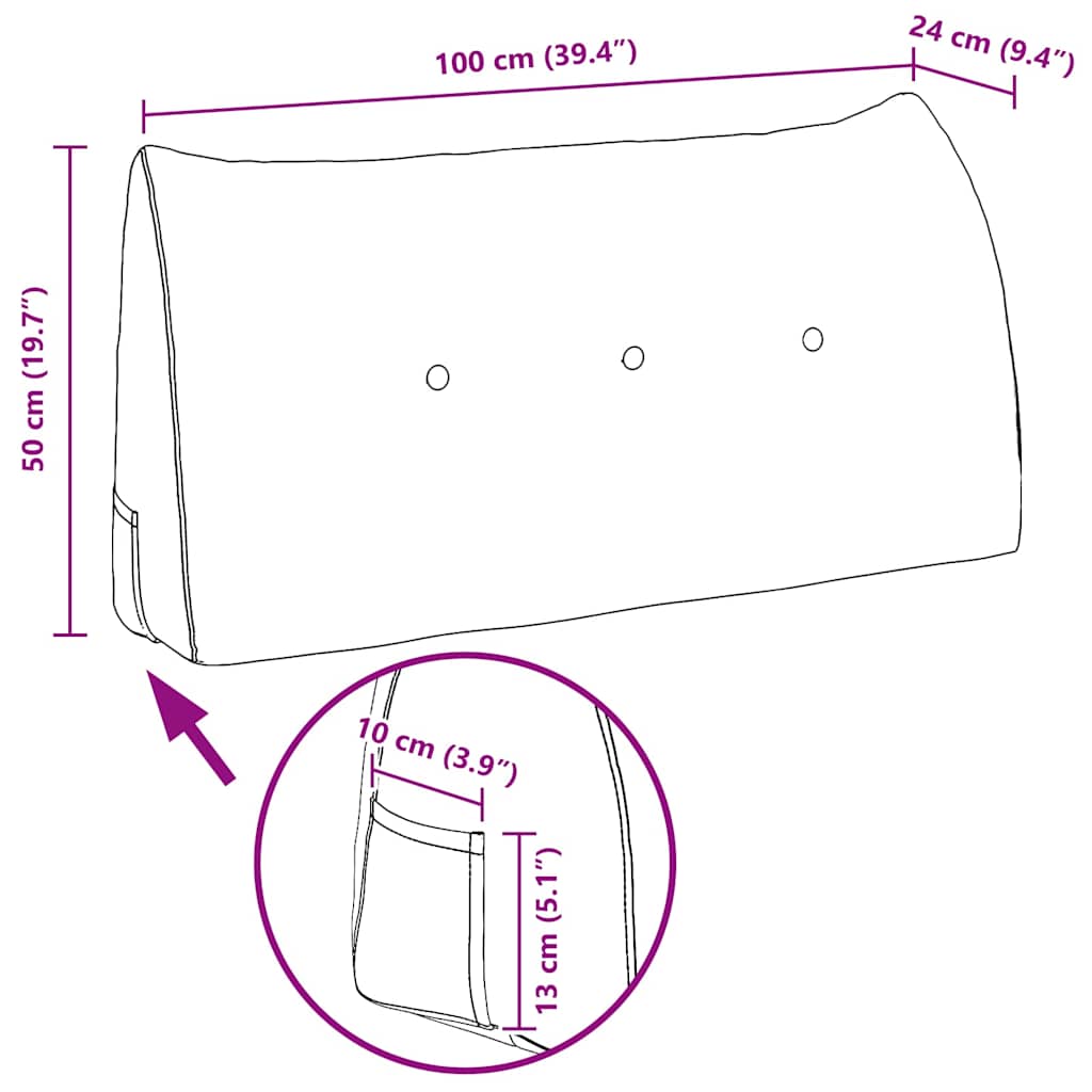 Rugkussen Geel 100 x 24 x 50 cm Fluweel image 11