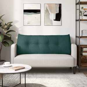 Polštář na záda Tmavě zelená 120 x 24 x 50 cm textil - obrázek 4