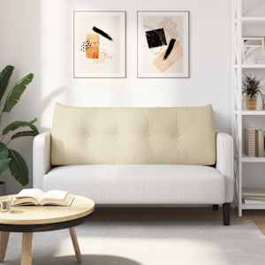 Polštář na záda Krémová 120 x 24 x 50 cm textil - obrázek 4