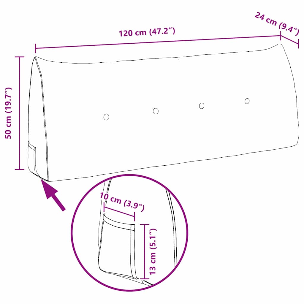 Rugkussen Lichtgroen 120 x 24 x 50 cm Fluweel image 11
