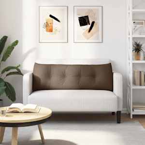 Polštář na záda Hnědá 140 x 24 x 50 cm textil - obrázek 4