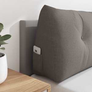 Polštář na záda Taupe 140 x 24 x 50 cm textil - obrázek 5