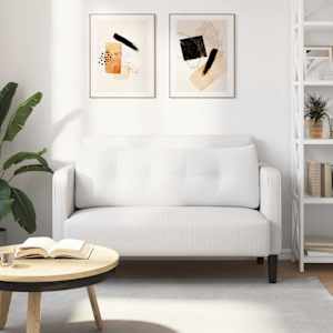 Polštář na záda Bílá 140 x 24 x 50 cm textil - obrázek 4