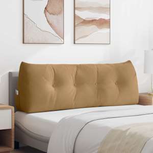 Poglavni vzglavnik Rjava 140 x 24 x 50 cm Žamet