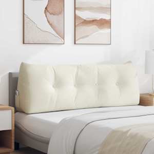 Poglavni vzglavnik krema 140 x 24 x 50 cm Žamet