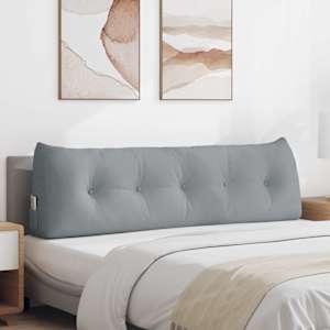 Polštář na záda Světle šedá 160 x 24 x 50 cm textil - obrázek 1