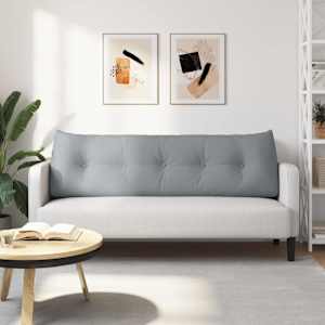 Polštář na záda Světle šedá 160 x 24 x 50 cm textil - obrázek 4