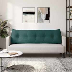 Polštář na záda Tmavě zelená 160 x 24 x 50 cm textil - obrázek 4