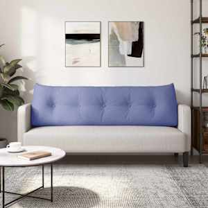 Polštář na záda Modrá džínovina 160 x 24 x 50 cm textil - obrázek 4