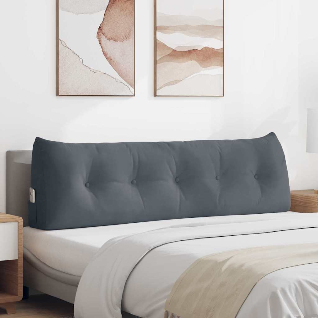 Casă & grădină - Perna pentru spate Gri închis 160 x 24 x 50 cm Catifea