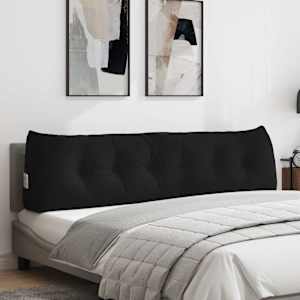 Polštář na záda Černá 180 x 24 x 50 cm textil - obrázek 1