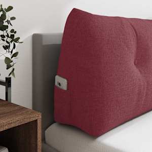 Polštář na záda Víno Červené 180 x 24 x 50 cm textil - obrázek 5