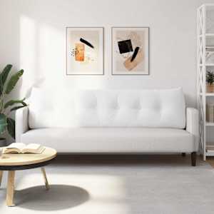 Polštář na záda Bílá 180 x 24 x 50 cm textil - obrázek 4
