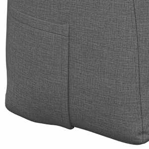 Polštář na záda Tmavě šedá 200 x 24 x 50 cm textil - obrázek 9