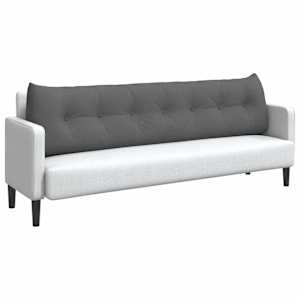 Polštář na záda Tmavě šedá 200 x 24 x 50 cm textil - obrázek 3