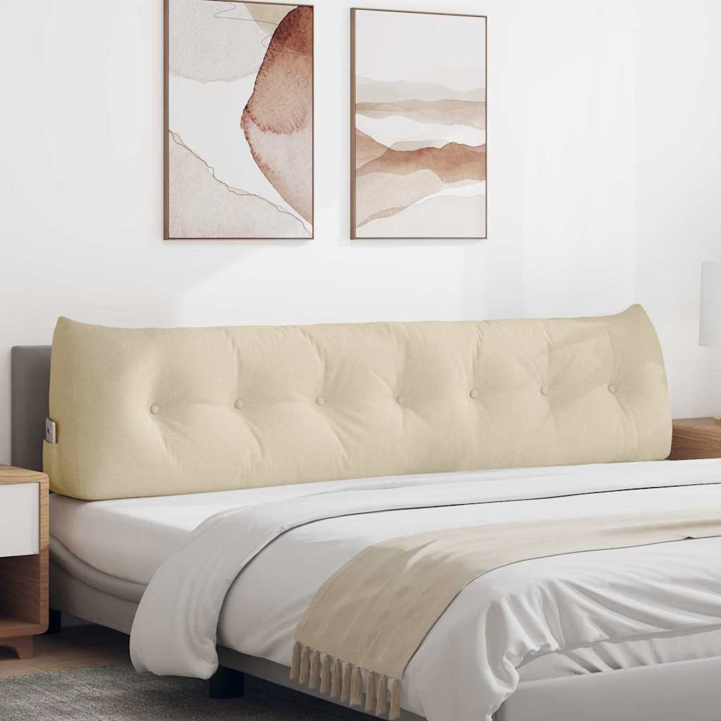 vidaXL Perna pentru spate Crem 200 x 24 x 50 cm țesătură