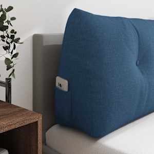 Polštář na záda Modrá 200 x 24 x 50 cm textil - obrázek 5