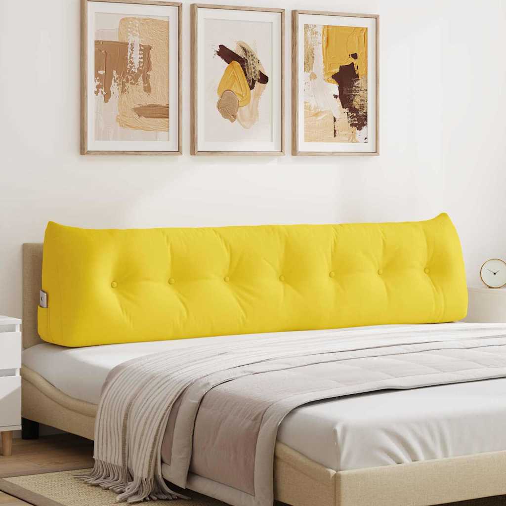 vidaXL Perna pentru spate Galben Deschis 200 x 24 x 50 cm țesătură
