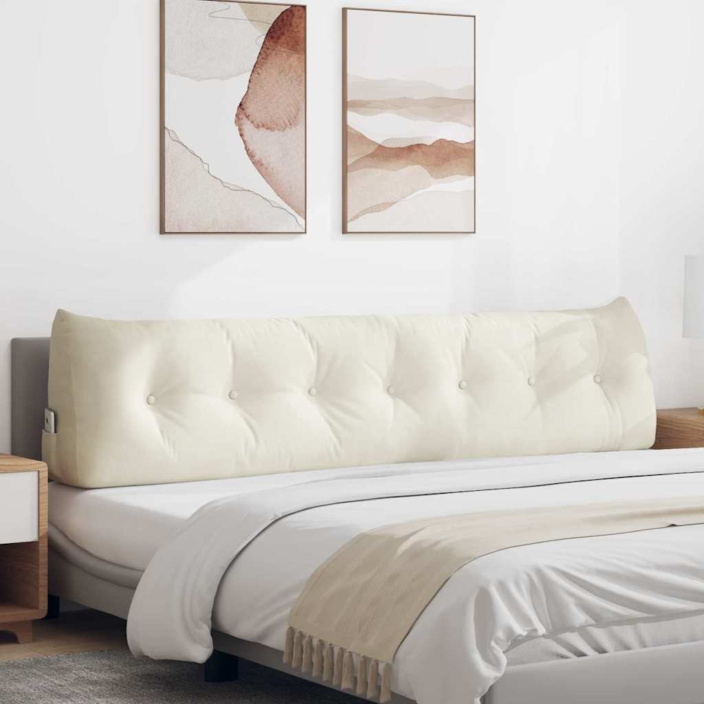vidaXL Perna pentru spate Crem 200 x 24 x 50 cm Catifea