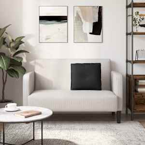 Polštář na záda Černá 50 x 19 x 45 cm textil - obrázek 4