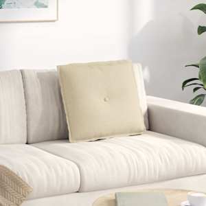Polštář na záda Krémová 50 x 19 x 45 cm textil - obrázek 1