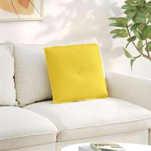Polštář na záda Světlá žlutá 50 x 19 x 45 cm textil - obrázek 1