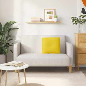Polštář na záda Světlá žlutá 50 x 19 x 45 cm textil - obrázek 4