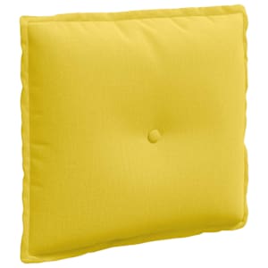 Polštář na záda Světlá žlutá 50 x 19 x 45 cm textil - obrázek 2