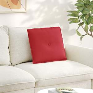 Polštář na záda Červená 50 x 19 x 45 cm textil - obrázek 1