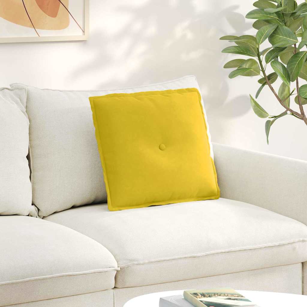 Casă & grădină - Perna pentru spate Galben 50 x 45 cm Țesătură din corduroy