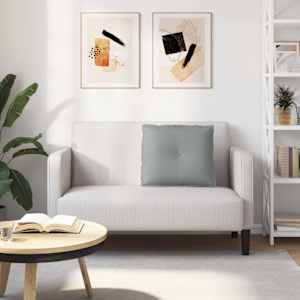 Polštář na záda Světle šedá 60 x 19 x 50 cm textil - obrázek 4