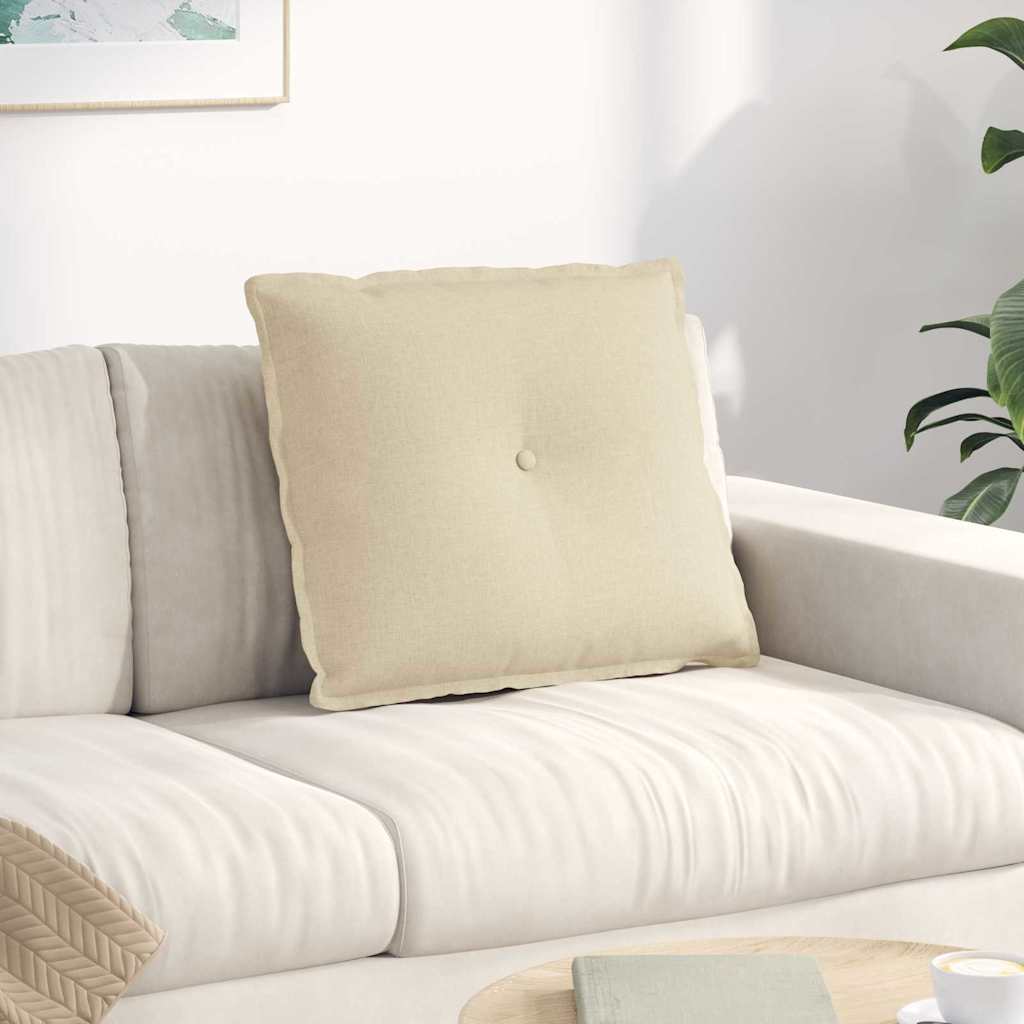 Casă & grădină - Perna pentru spate Crem 60 x 19 x 50 cm țesătură