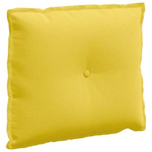 Polštář na záda Světlá žlutá 60 x 19 x 50 cm textil - obrázek 2