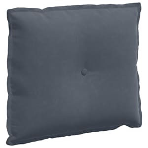 Polštář na záda Tmavě šedá 60 x 50 cm Žebrovaná látka - obrázek 2