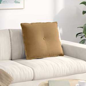 Poglavni vzglavnik Rjava 60 x 50 cm Žametna tkanina